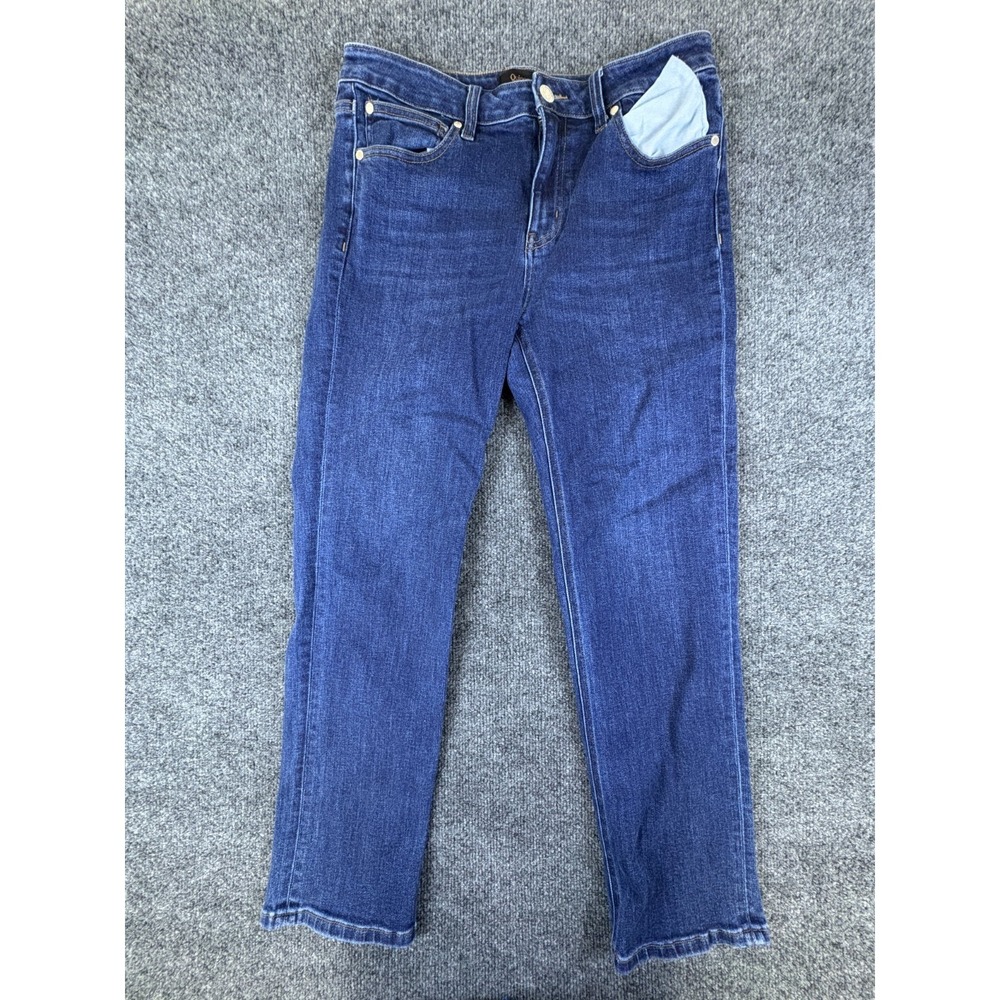 Quince Jeans Womens 32x26.5 Tagged 30 Blue Dark Wash Denim Cotton Straight Leg